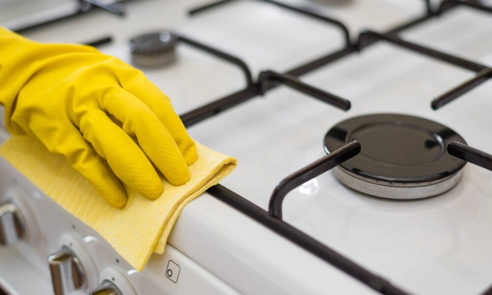 чистка кухонной решётки