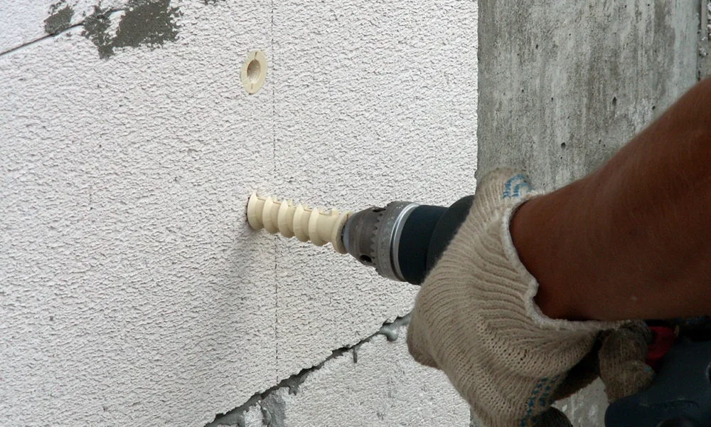 Крепление к газобетонным блокам
