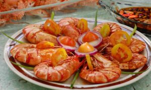 готовые креветки