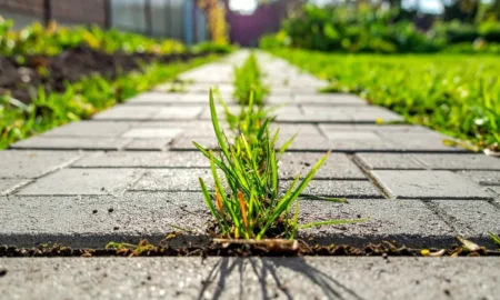 сорняки на дорожках