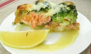 Семга с брокколи