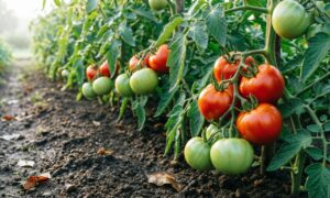 Томаты на огороде