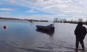 Беспилотный катер в работе