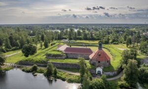 вид на Приозерск с высоты