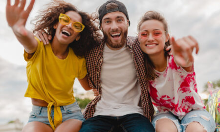 Три счастливых человека.