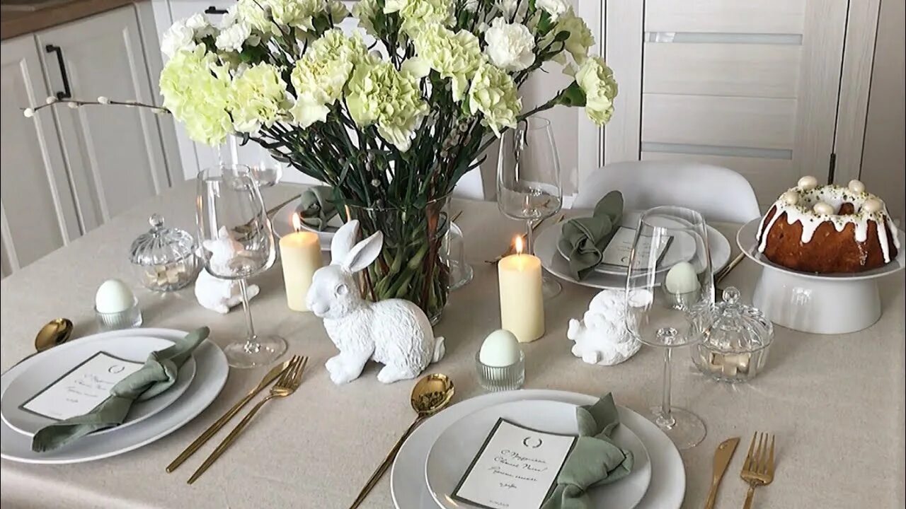 Пасхальная сервировка стола