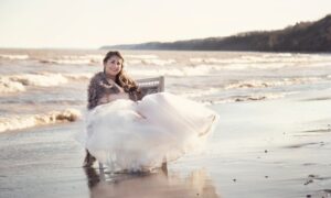 невеста на берегу моря