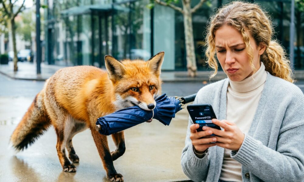 Женщина придумывает пароль