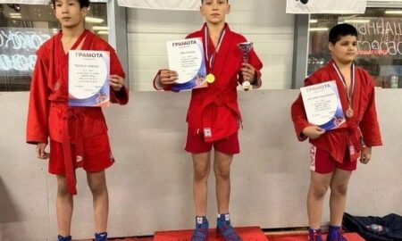 Самбисты на пьедестале