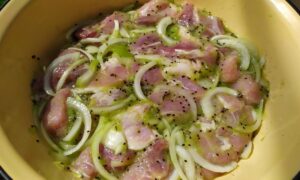 Шашлык в маринаде из киви