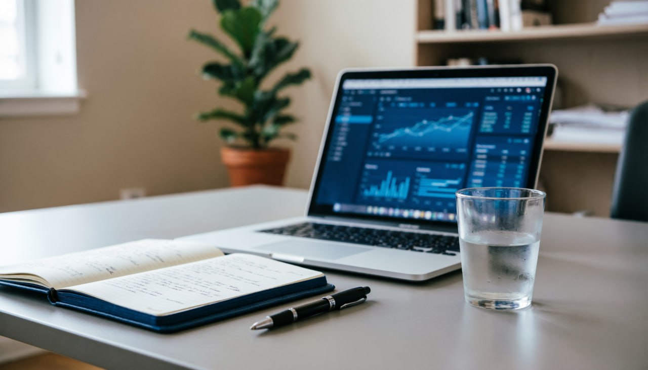 Рабочий стол с компьютером