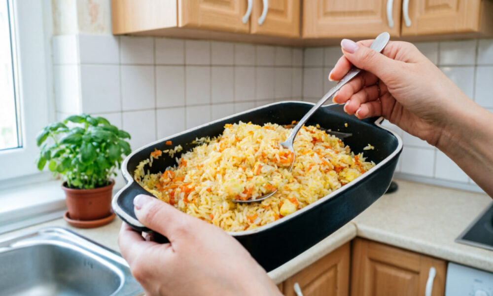 Гарнир из риса и моркови