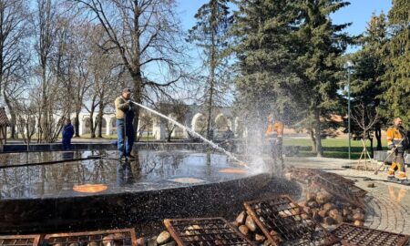 Подготовка фонтана