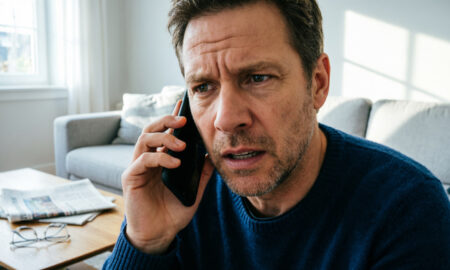 Мужчина разговаривает по телефону