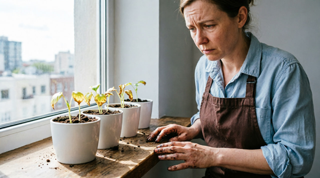 Фермер недовольна состоянием рассады