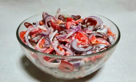 салат с фасолью