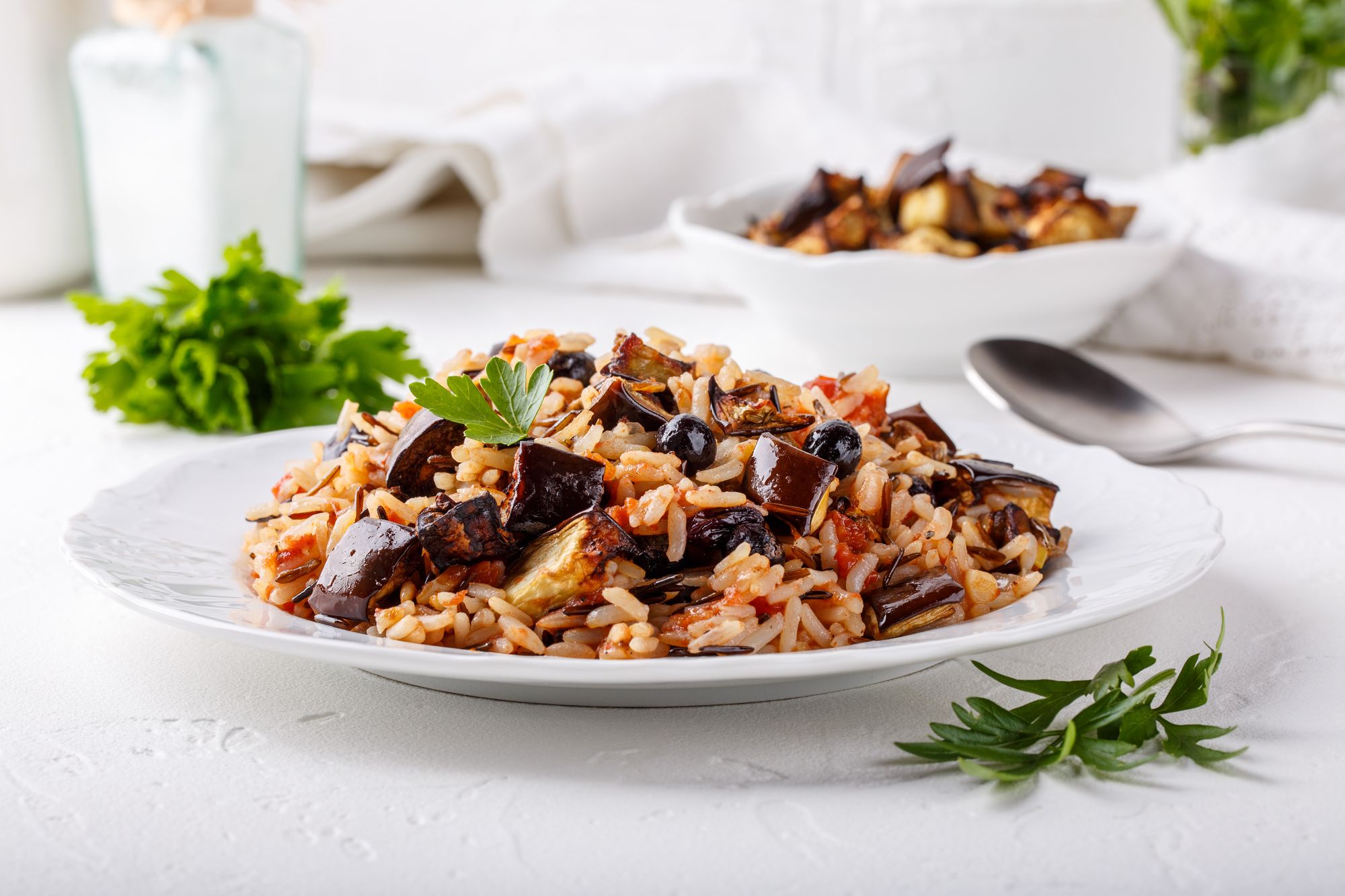 плов с баклажанами