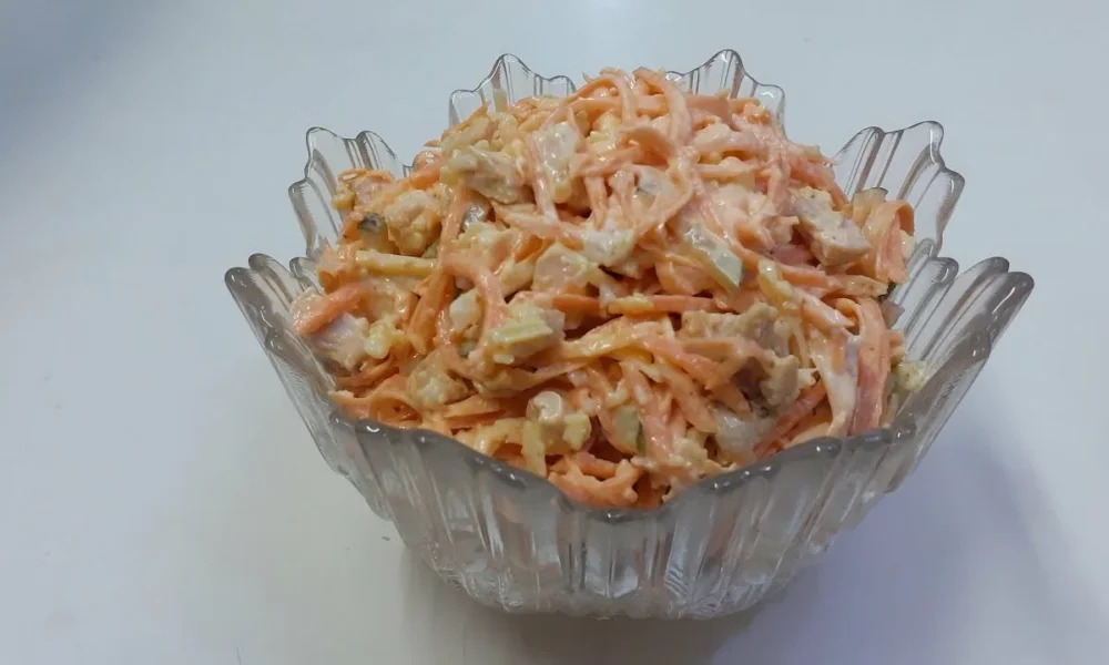 салат лисичка