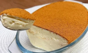 Десерт из кефира и сгущёнки