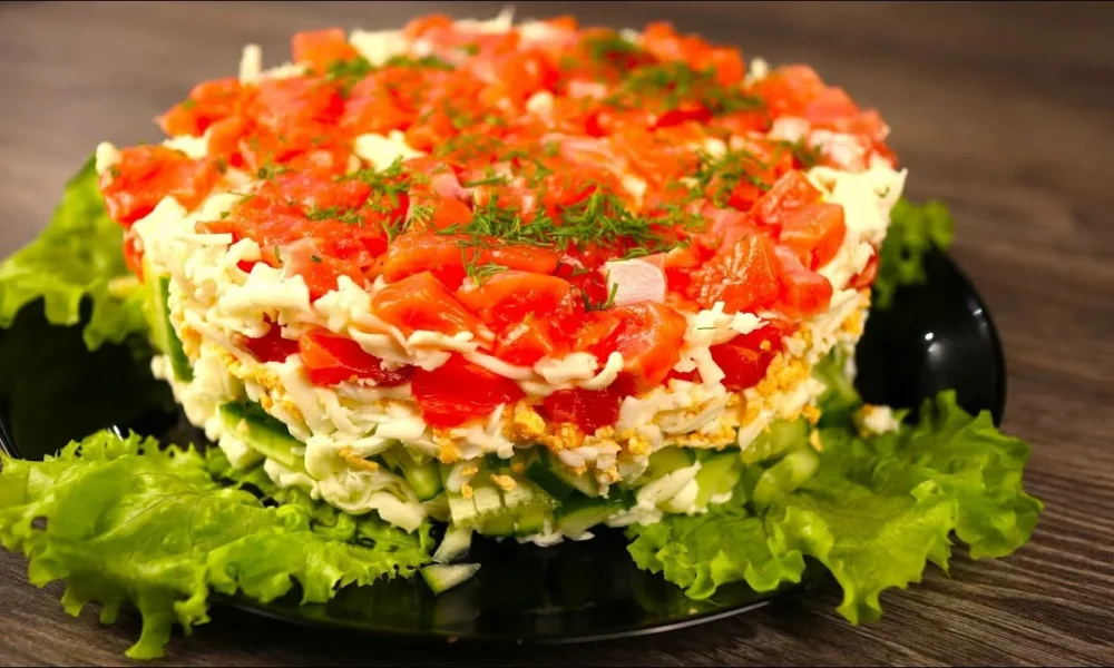 салат из сёмги и пекинской капусты