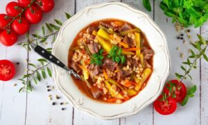 рассольник с говядиной
