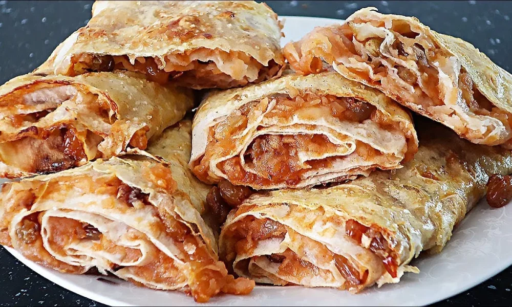 штрудель из лаваша с яблоками 