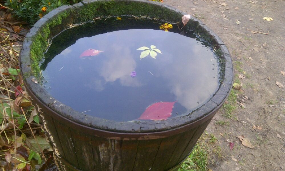 вода с бочкой
