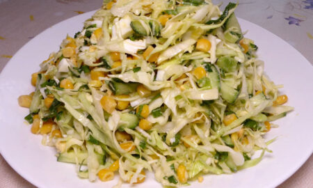 салат из кукурузы и капусты