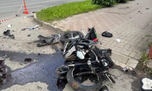 Мотоцикл после ДТП