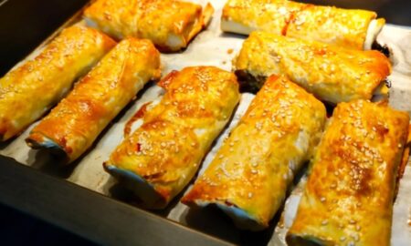 Рулетики из лаваша в духовке