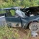 Место столкновения ВАЗ-21074 и Renault Megane на дороге Заполье – Верхнее Заозёрье в Любытинском округе