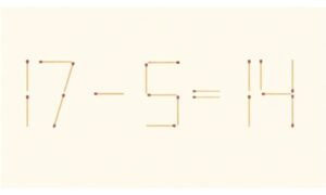 Задача со спичками 17 - 5 = 14