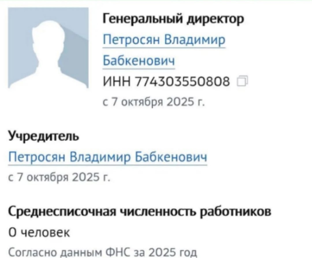 Скрин карточки предприятия