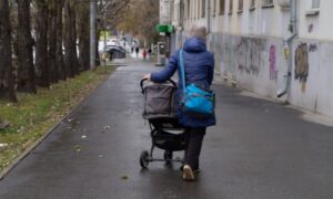 Женщина с коляской