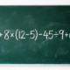 Математический пример 36 + 8 × (12 − 5) − 45 ÷ 9 + 6
