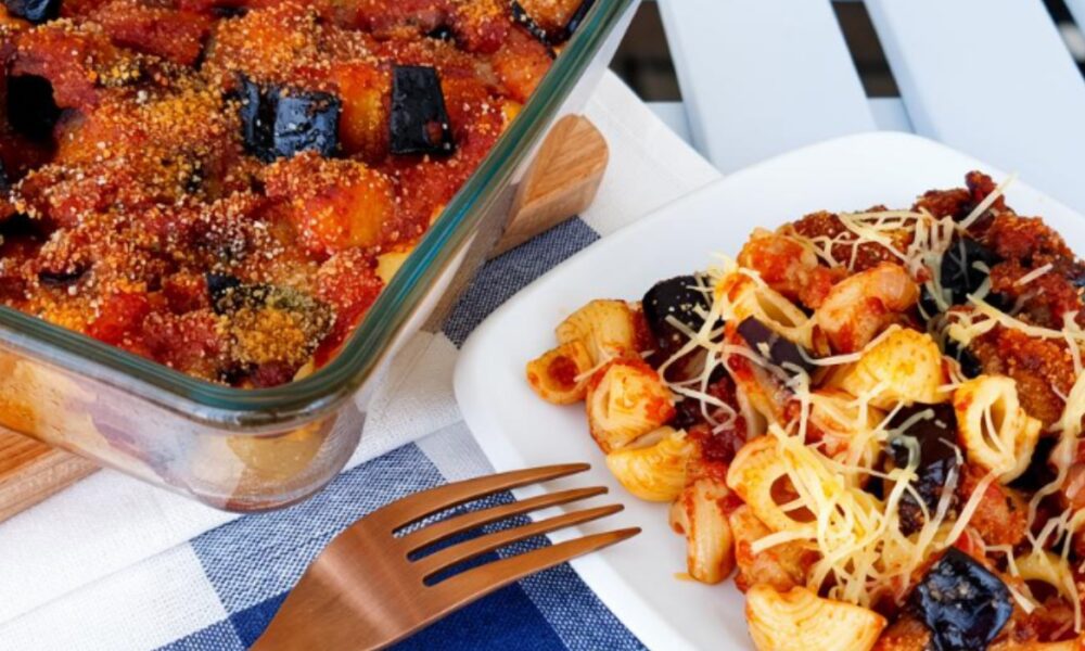 Баклажаны с макаронами