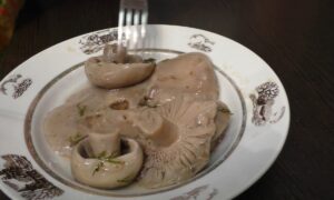 Сыроежки на тарелке.