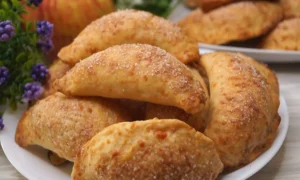 Пирожки из сырного теста с яблоками