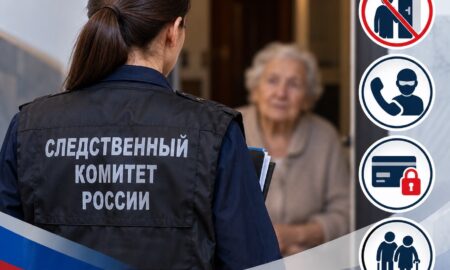 Новгородский СК предупредил пенсионеров об угрозах лжеследователей. Теги: пожилой человек телефон, следователь за столом