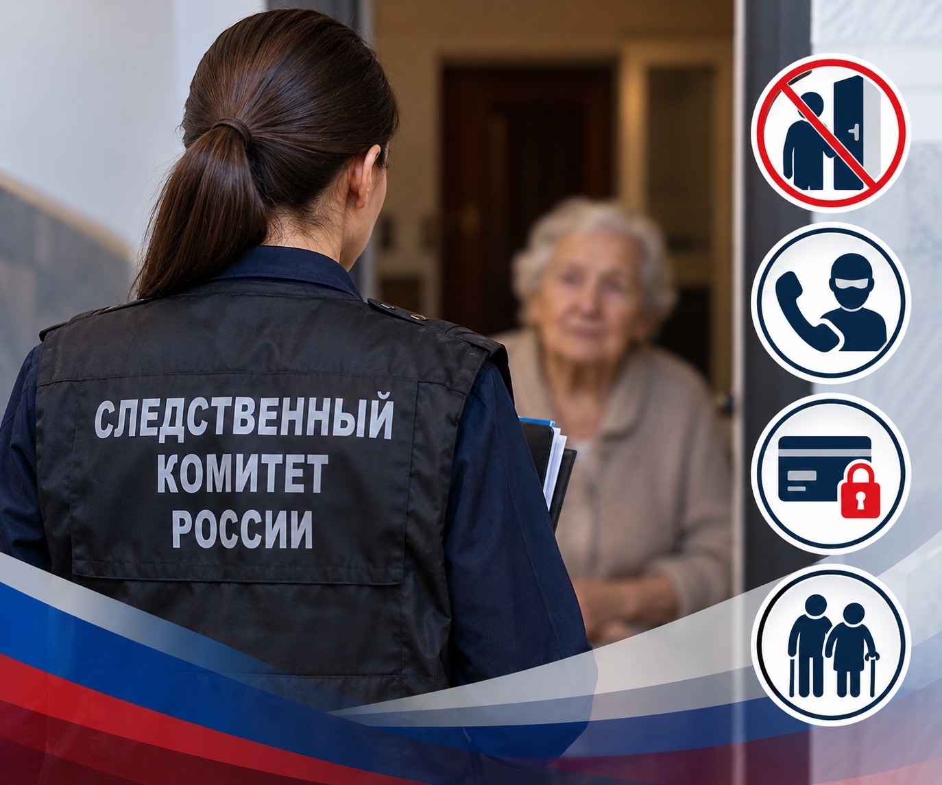 Новгородский СК предупредил пенсионеров об угрозах лжеследователей. Теги: пожилой человек телефон, следователь за столом