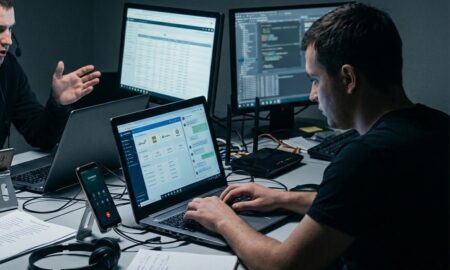 Мошенники маскируются под интернет-провайдеров: как не потерять доступ к банку. Теги: смартфон звонок, клавиатура ноутбук, кибербезопасность