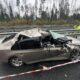 Трасса М-11 «Нева»: легковушка протаранила грузовик в Маловишерском округе. Теги: ДТП на трассе, Машина скорой помощи, Полицейский автомобиль