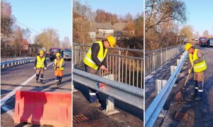 Мост через реку Круппа в Боровичах досрочно откроют для транспорта. Теги: новый асфальт на мосту, автомобильный мост